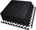 AIRHOP 0.56in Thick 24 Sq Ft Exercise Equipment Mats, 6 Tiles Upgraded Rubber by Airhop