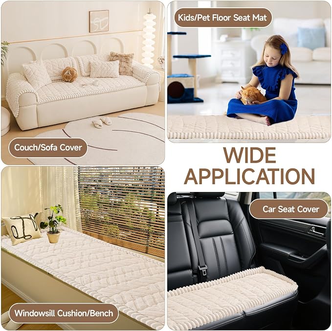 OTOB Couch Covers for 3 Cushion Couch Sofa Pet Friendly, Washable & Non Slip - Image 6