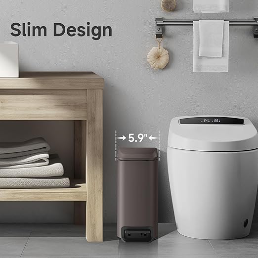 TIPGO Slim Bathroom Trash Can - Image 2