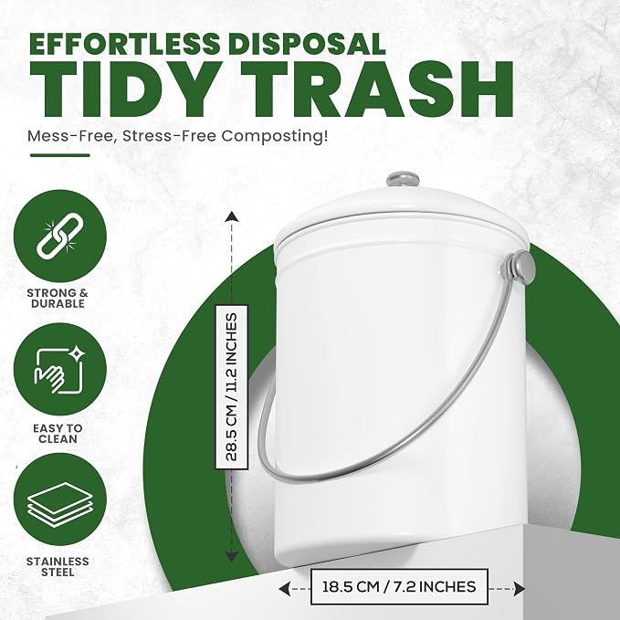 Utopia Kitchen Compost Bin for Kitchen Countertop, 1.3 Gallon Compost Bucket - Image 3