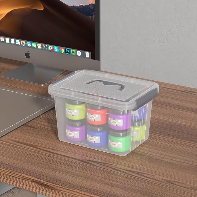 6 Quart Small Clear Plastic Storage Bins - Image 8