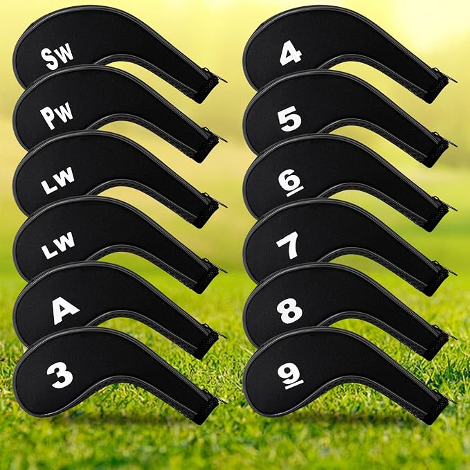 Golf 12pcs Thick Synthetic Golf Iron Head Covers Set Headcover Fit All Brands - Image 7