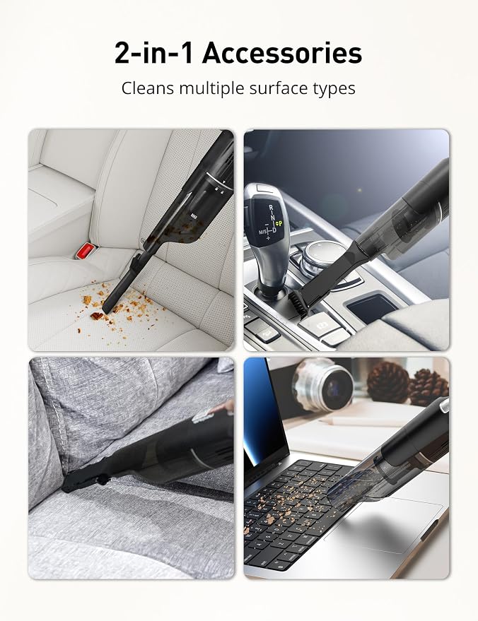 Successor Handheld Vacuum, Cordless Vacuum 15KPA Powerful Car Vacuums, - Image 3