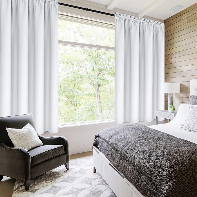 DWCN Blackout Curtains Thermal Insulated Energy Saving Bedroom and Kitchen - Image 2