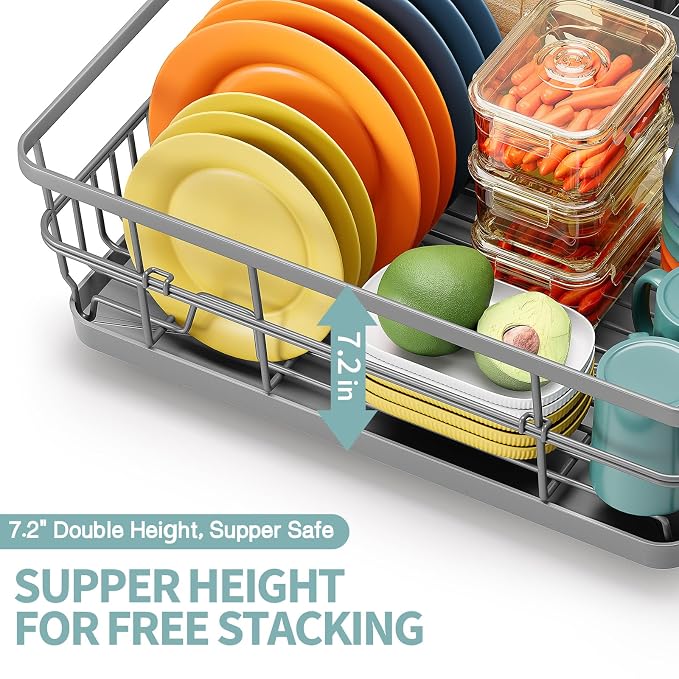 Dish Drying Rack for Kitchen Counter, Large Dish Racks - Image 3