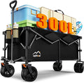 300L Extra Large Collapsible Foldable Wagon, 440lbs Load Capacity 48''L by Uyittour
