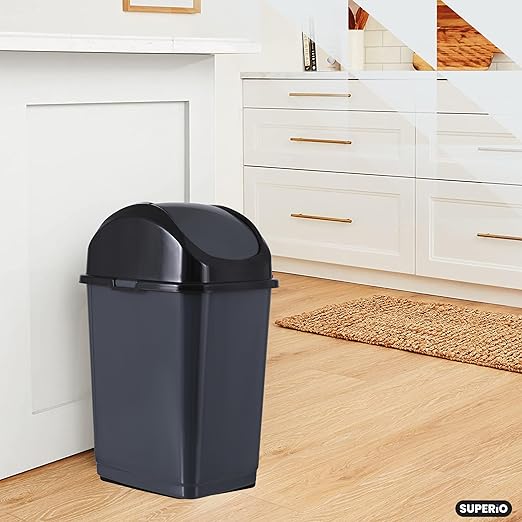 Superio Kitchen Trash Can with Swing Top Lid 9 Gallon Slim Waste Bin 37 Qt - Image 6