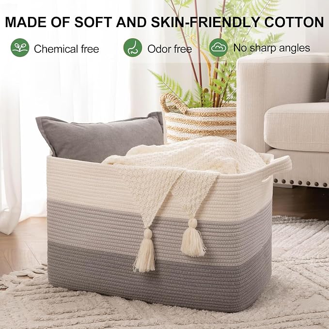 OIAHOMY Rectangle Woven Storage Basket - Image 2