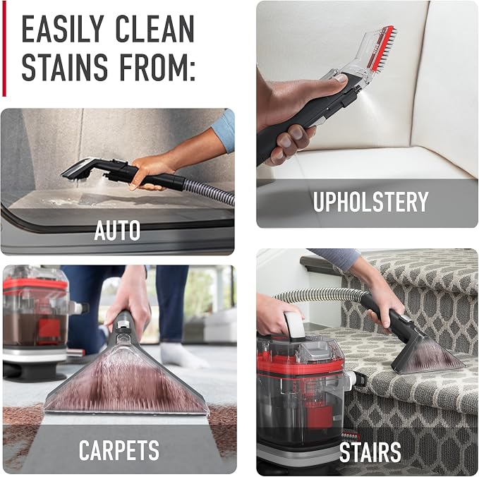 Hoover CleanSlate Plus Portable Carpet + Upholstery Spot Cleaner Machine - Image 4