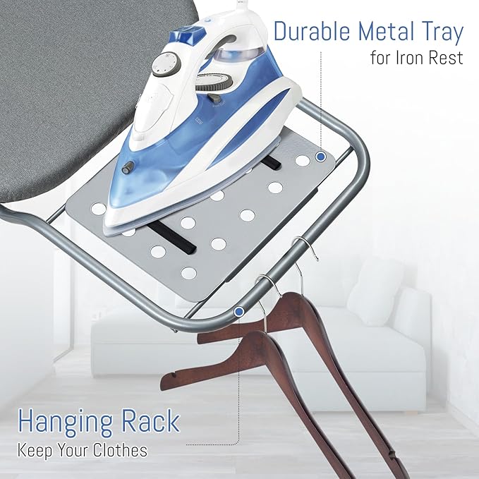 Ironing Board Full Size, BlissBoard 43"x13" Sturdy Heavy Duty Iron Board - Image 5
