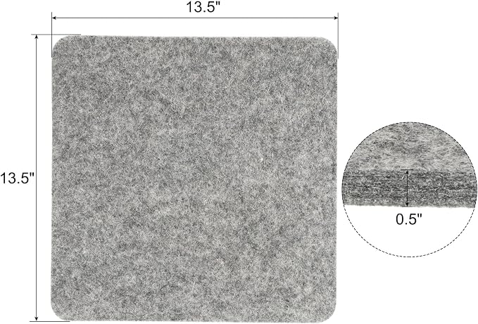 PATIKIL Wool Pressing Mat, 13.5" x 13.5" Wool Ironing Pad Blanket 0.5" - Image 2