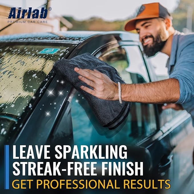 Airlab Microfiber Towels for Cars Wash Drying Super Absorbent Cleaning Cloth - Image 5