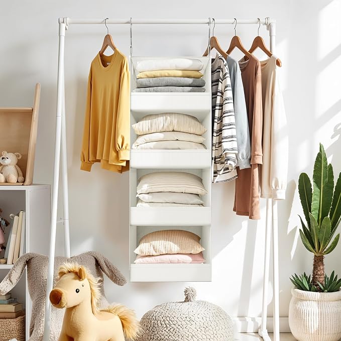 GRANNY SAYS 4-Shelf Hanging Organizer, Closet Hanging Shelves, Closet Hanging - Image 2