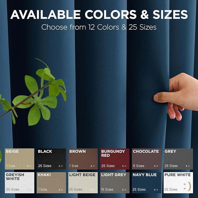 Joydeco Blackout Patio Sliding Door Curtains 84 Inches Long, Grommet Privacy - Image 9