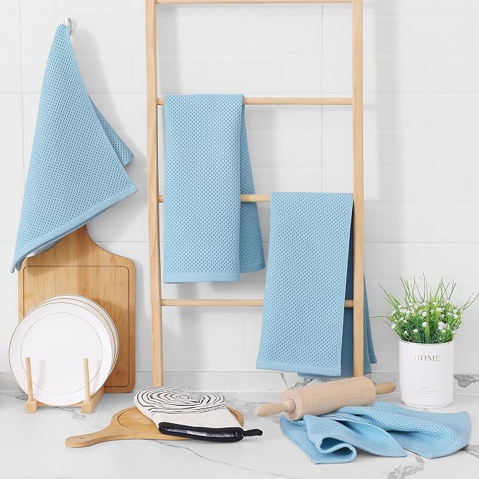 Homaxy 100% Cotton Waffle Weave Kitchen Dish Towels, Ultra Soft Absorbent Quick - Image 6