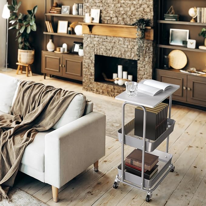 Simple Houseware 2-Tier Rolling Utility Cart - Image 5