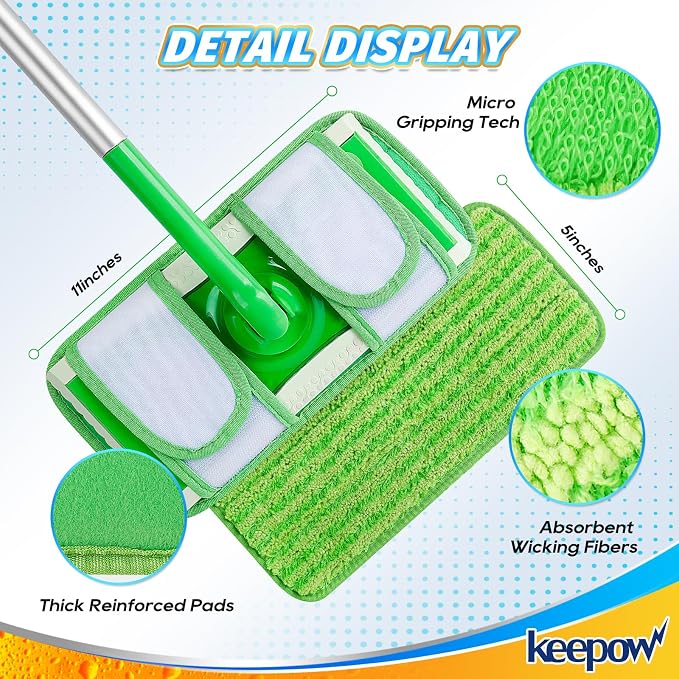 KEEPOW Reusable Mop Pads Compatible - Image 3