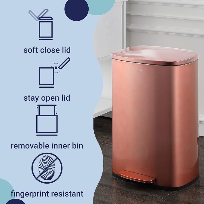 happimess HPM1006D Connor Rectangular Trash Can - Image 3