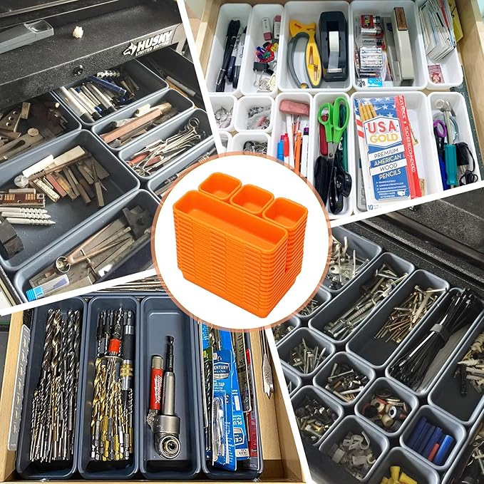 42 Pack Tool Box Organizer Tool Tray Dividers, Rolling Tool Chest Cart Cabinet - Image 3