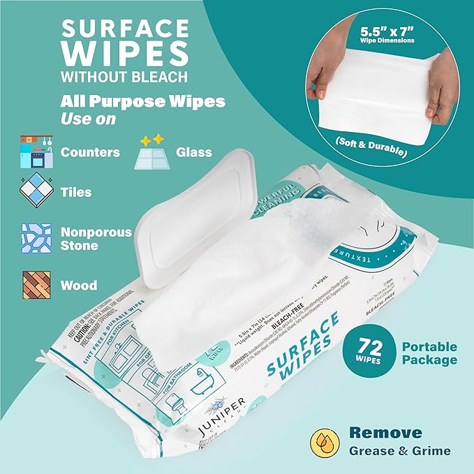 1 Pack Surface Cleaning Wipes Bleach Free, All-Purpose Cleaner - Image 6