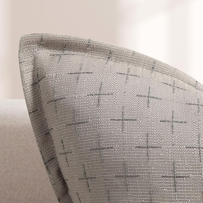 ZWJD Pillow Covers 22x22 Set of 2 Soft Polyester Textured Pillow Covers - Image 2
