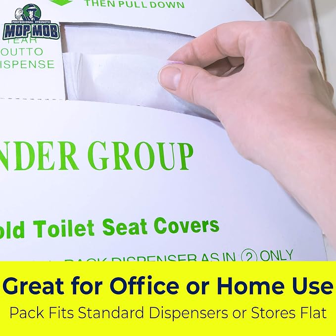 Biodegradable Half-Fold Toilet Seat Covers 500 Pk. Self-Flushing, Disposable - Image 5