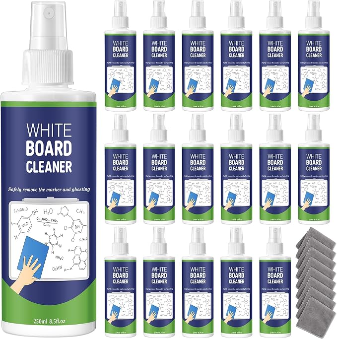 16 Pack Whiteboard Cleaner Spray 8.5oz Dry Erase Board Cleaner by Dansib