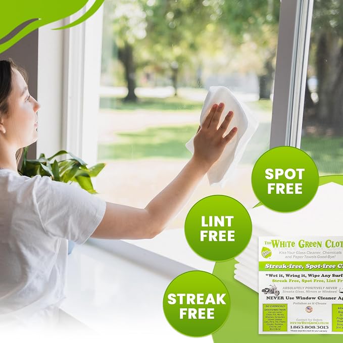 1-Pack Reusable Cleaning Cloth for Streak-Free Windows, Mirrors & All-Purpose - Image 2