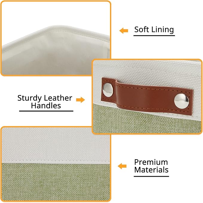 DULLEMELO Small Storage Basket, Fabric Collapsible Gift Storage Basket - Image 3