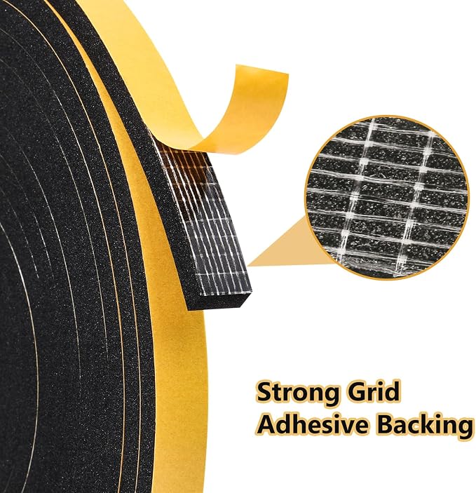 32Feet Weather Stripping Door Seal Strip, Strong Adhesive, Lightproof, - Image 3