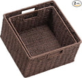 HOONEX Storage Baskets for Organizing, Decorative Round Paper Rope Woven by HOONEX