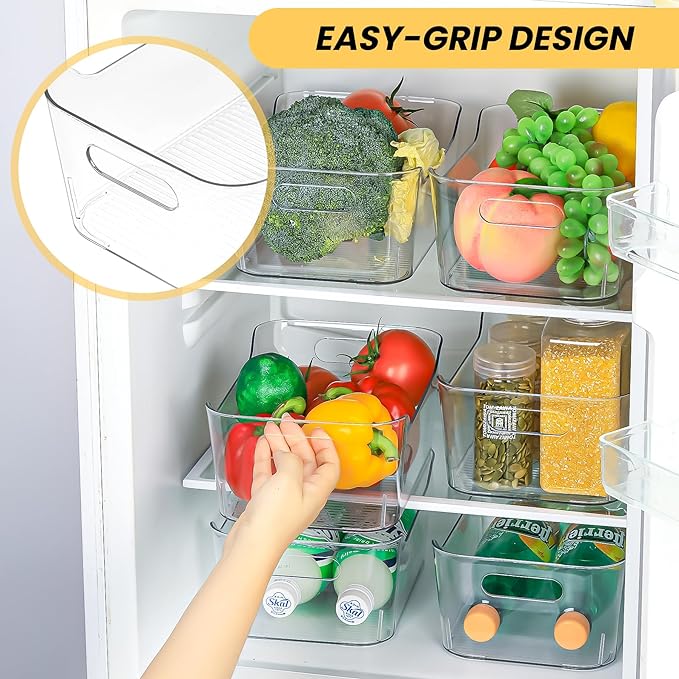 Clear Plastic Storage Bins, Refrigerator, Organizer Bins - Image 3