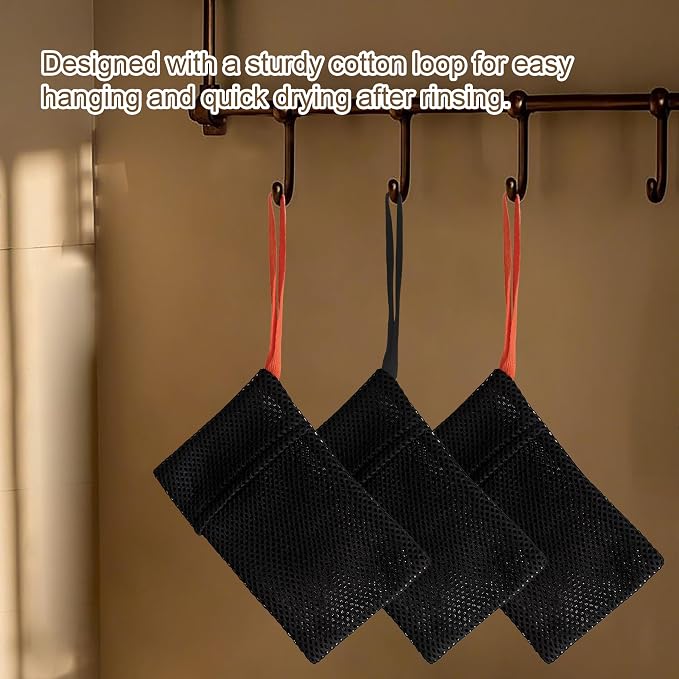 2 Pack Soap Bag Gentle Roughness, Bar Soap Pouch Saver Pocket, Body Scrubber - Image 7