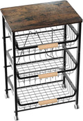 4-Layer Fruit Basket Kitchen Food Organizer and Rack, Stackable Storage Cart by NiuYichee