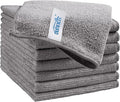 HOMEXCEL Grey Microfiber Cleaning Cloth, 8 Pack Cleaning Towels by HOMEXCEL
