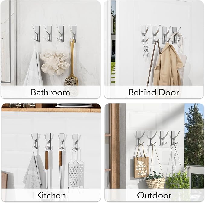 Self-Adhesive Coat Hooks for Hanging - Image 6