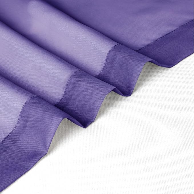 Chyhomenyc Sheer Curtains 63 Inch Length 2 Panels, Light Filtering Rod Pocket - Image 5