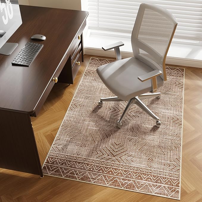 Office Chair Mat for Hardwood & Tile Floor, Anti-Slip Under Desk Rug Floor by FUNMATHomeDecors