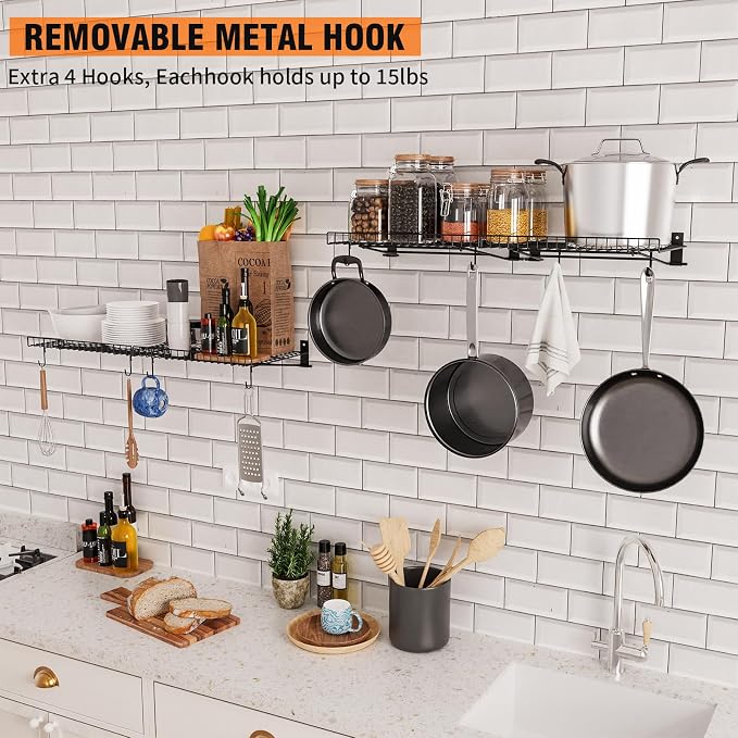 2 Pack Foldable Wall Shelf, Wall Mounted Garage Storage Shelves, Heavy Duty - Image 6