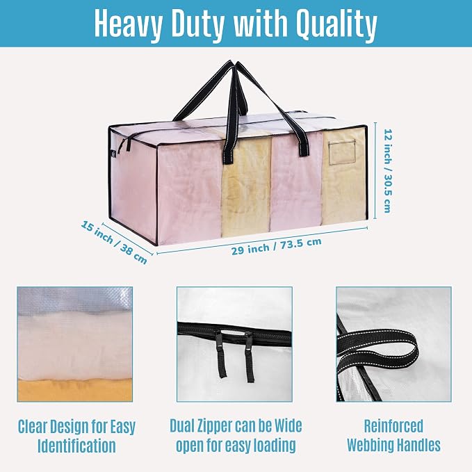 VENO 6 Pack Moving Bags Extra Large Storage Bags - Image 3