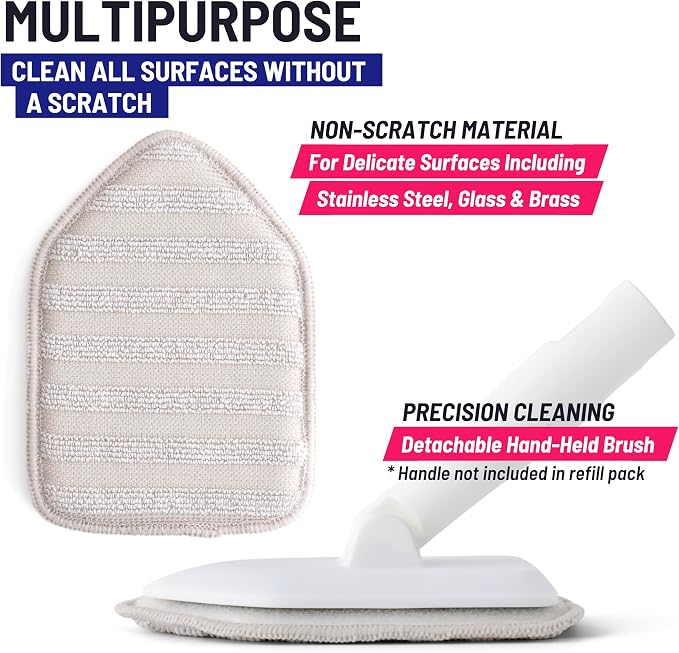 Replacement Microfiber Pad for Moku Home Extendable Tub Tile Shower Scrubber - Image 3
