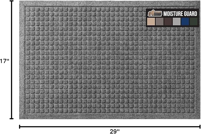 GORILLA GRIP Front Door Mat, Indoor Outdoor Ultra Absorbent HydroAbsorb Doormat - Image 2
