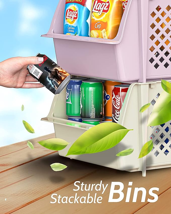 Skywin Plastic Stackable Storage Bins - Image 5