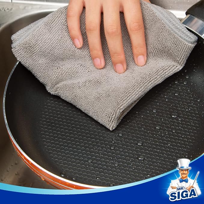 MR.SIGA Microfiber Cleaning Cloth, All-Purpose Microfiber Towels, Streak Free - Image 5