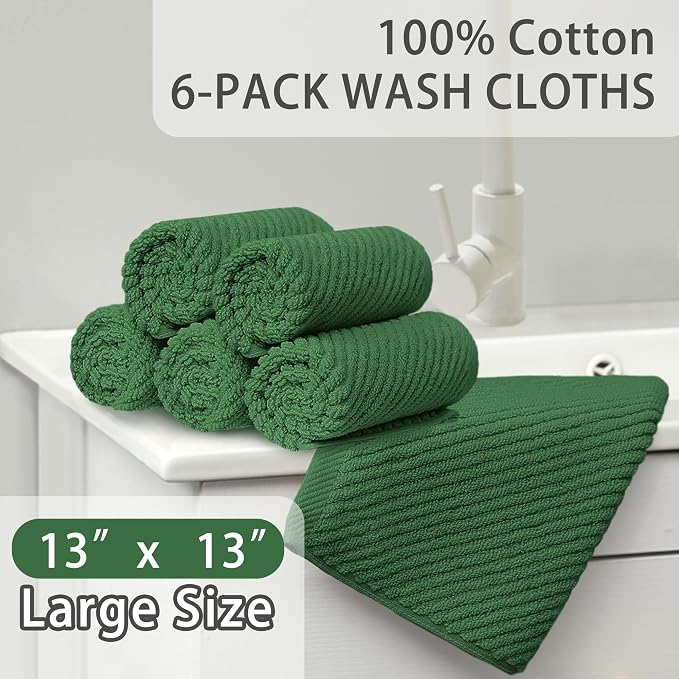 VOOVA & MOVAS Green Washcloths, Wash Cloths - Image 3