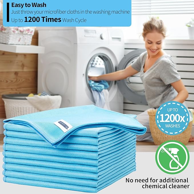 HOMERHYME Microfiber Glass Cleaning Cloth - Image 5