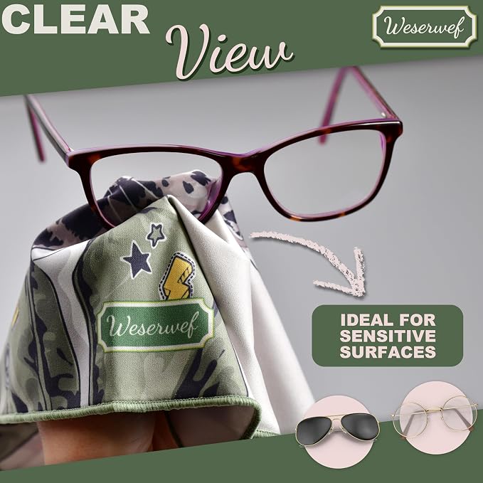 WESERWEF Design Microfiber Glasses Cleaning Cloth – Premium Cleaning Cloth - Image 6