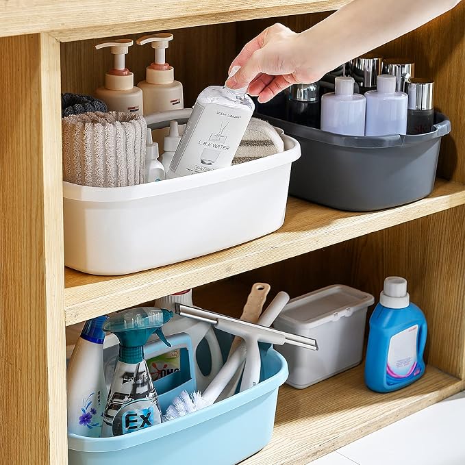 2 Pack Multi-Purpose Plastic Cleaning Caddy - Image 9