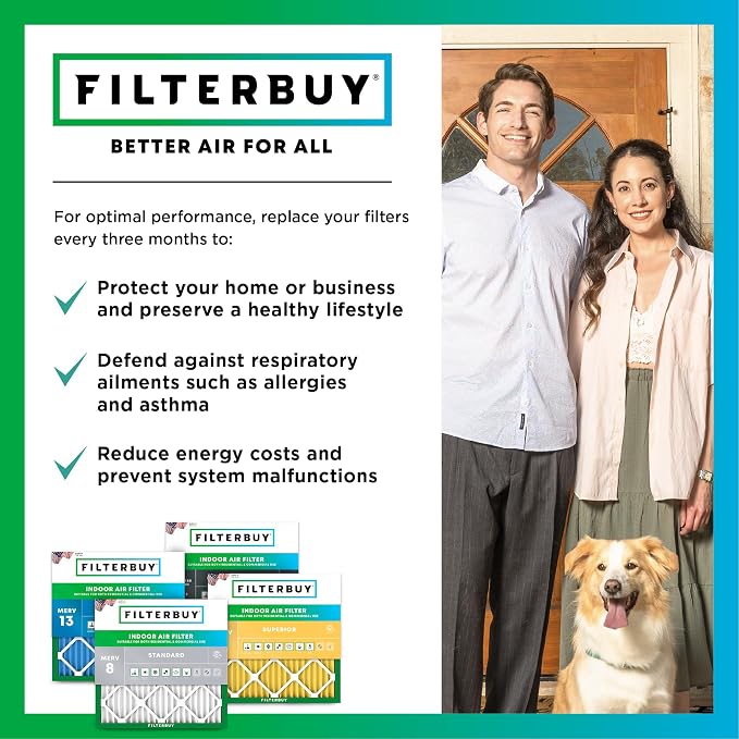 Filterbuy 14x18x2 Air Filter MERV 11 Allergen Defense Replacement, - Image 7