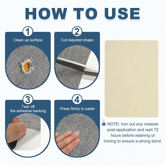 PATIKIL 8x11 Inch Linen Repair Patches - Image 4